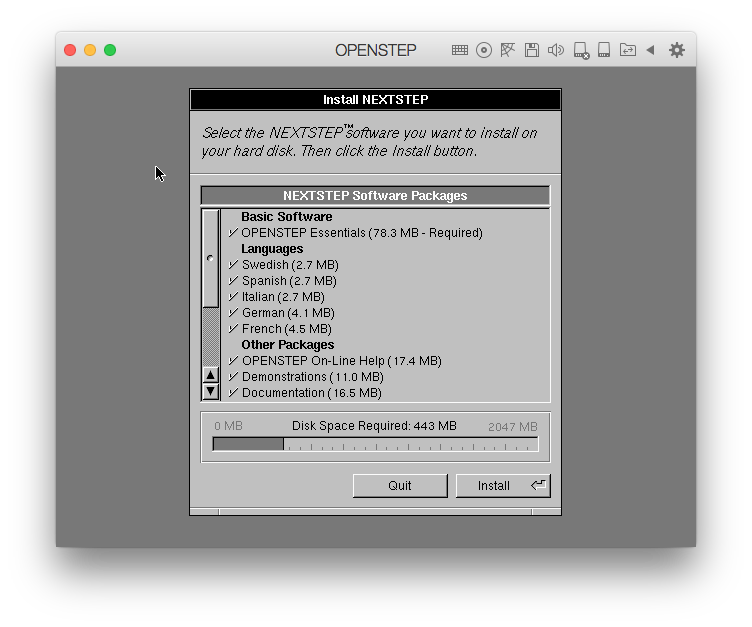 Openstep Installation Instructions