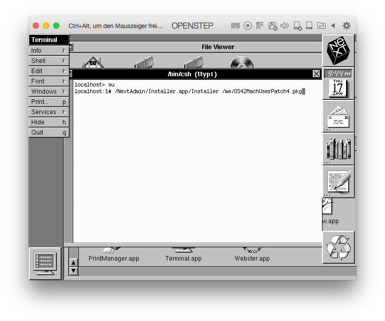 Openstep installation instructions outdoor